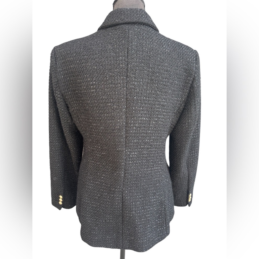 ZARA WOOL BLEND DOUBLE BREASTED TEXTURED WEAVE JACKET, Size L - Picture 7 of 10